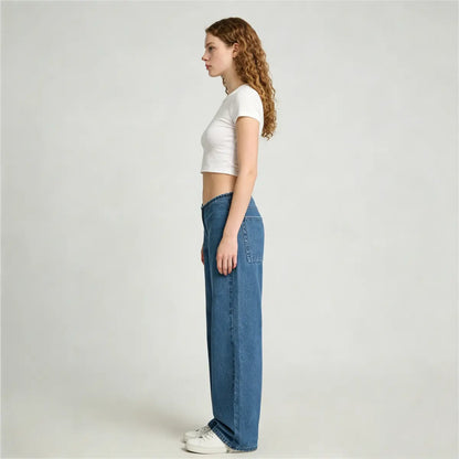 Ludmilla AdjustFit™ Low-Rise Wide-Leg Jeans