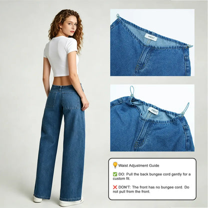 Ludmilla AdjustFit™ Low-Rise Wide-Leg Jeans