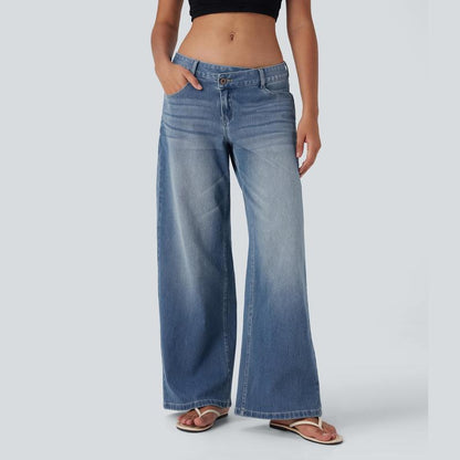 Comfortable wide-leg jeans for women - side view