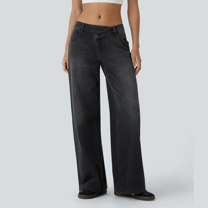 Wide-leg stretch jeans that feel like leggings