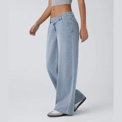 Wide-leg jeans that feel like leggings - close up