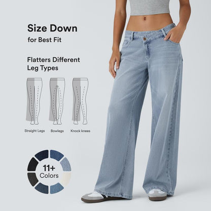 Comfortable flattering wide-leg jeans for women